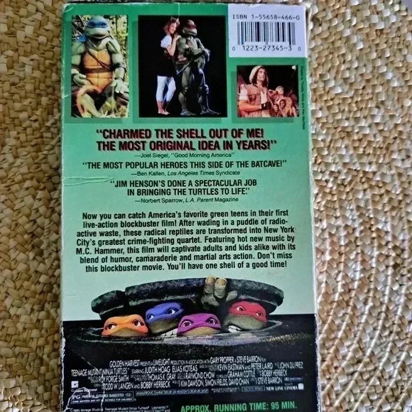 TEENAGE MUTANT NINJA TURTLES 1990 VHS THE MOVIE - Picture 3 of 8